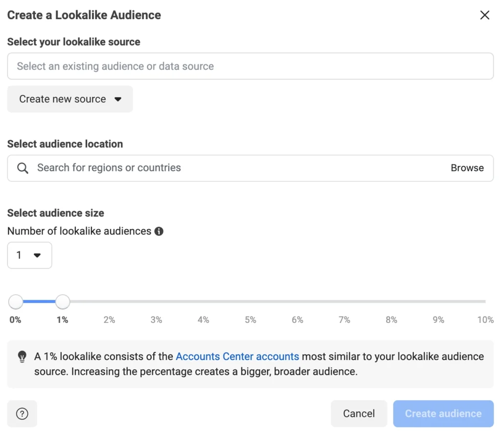 create a website custom Audience